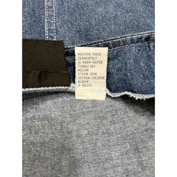 UM & Company Vintage Y2K Overalls Jumper Dress Womens M Blue Denim Grunge Modest - Picture 11 of 11